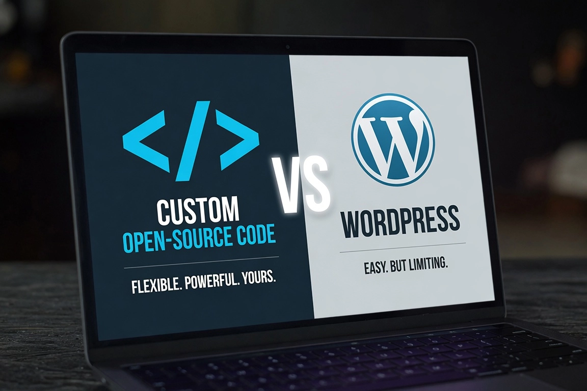 Custom open-source website vs WordPress comparison for Florida businesses 2026