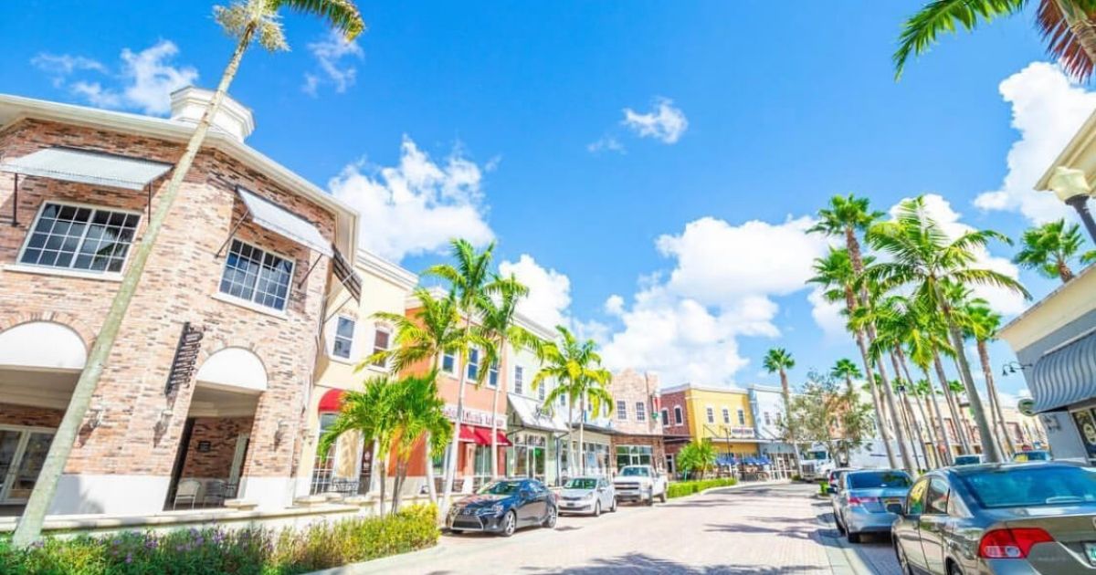 Port St. Lucie main street with palm trees and local businesses Treasure Coast hosting switch 2026